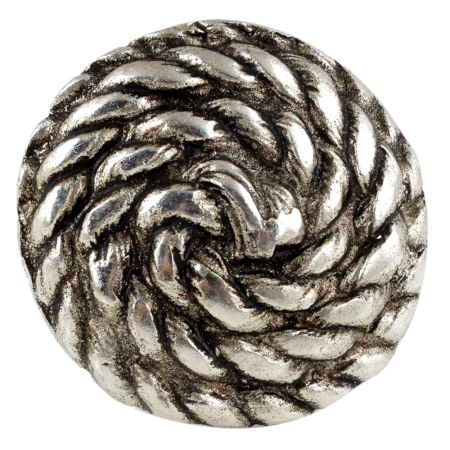 Round Rope Antique Silver Aluminium Cabinet Knob
